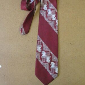 GENTRY BEAU BRUMMELL Mens Bensons Tie Hors Bust Architect Vintage